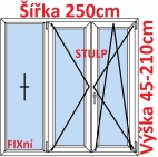 Trojkdl Okna FIX + O + OS (Stulp) - ka 250cm